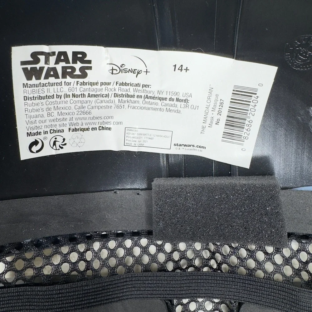 Disney Star Wars Mandalorian Child Face Mask Halloween‎ Costume Age 14+